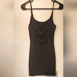 Black and Gold size small short mini dress Excellent condition